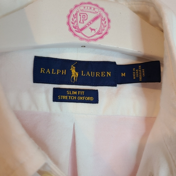 Ralph Lauren Men's Slim Fit Stretch Oxford Cotton Button Down Shirt Size M - Picture 7 of 10